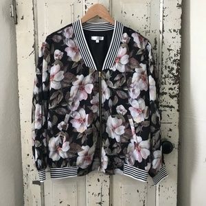 Floral Bomber Jacket